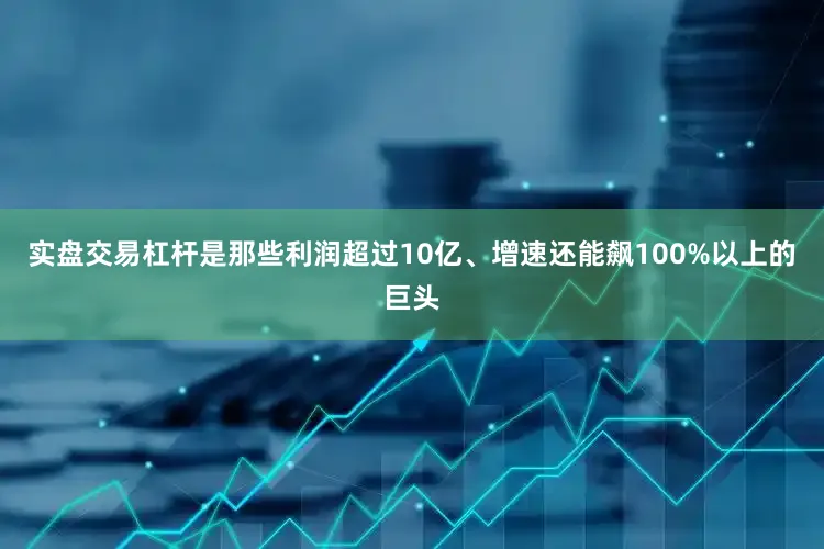 实盘交易杠杆是那些利润超过10亿、增速还能飙100%以上的巨头