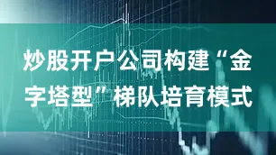 炒股开户公司构建“金字塔型”梯队培育模式